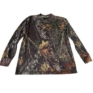 Jerzees Mossy Oak Break Up Vintage Camo Long Sleeve Tee Size Large USA Made
